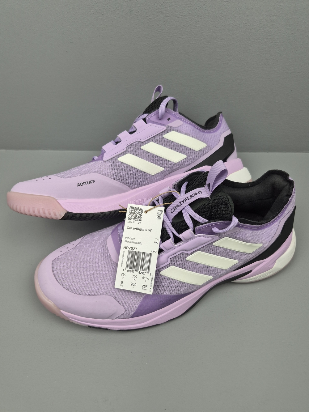 adidas Crazyflight 6 Indoor Volleyball Low Top Mesh Sneaker Powder Plum HP7027